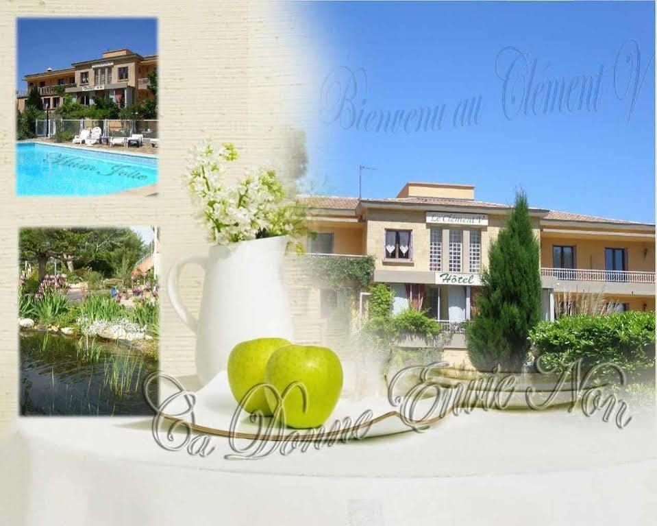 Logis Hotel Le Clement V Roquemaure  Luaran gambar